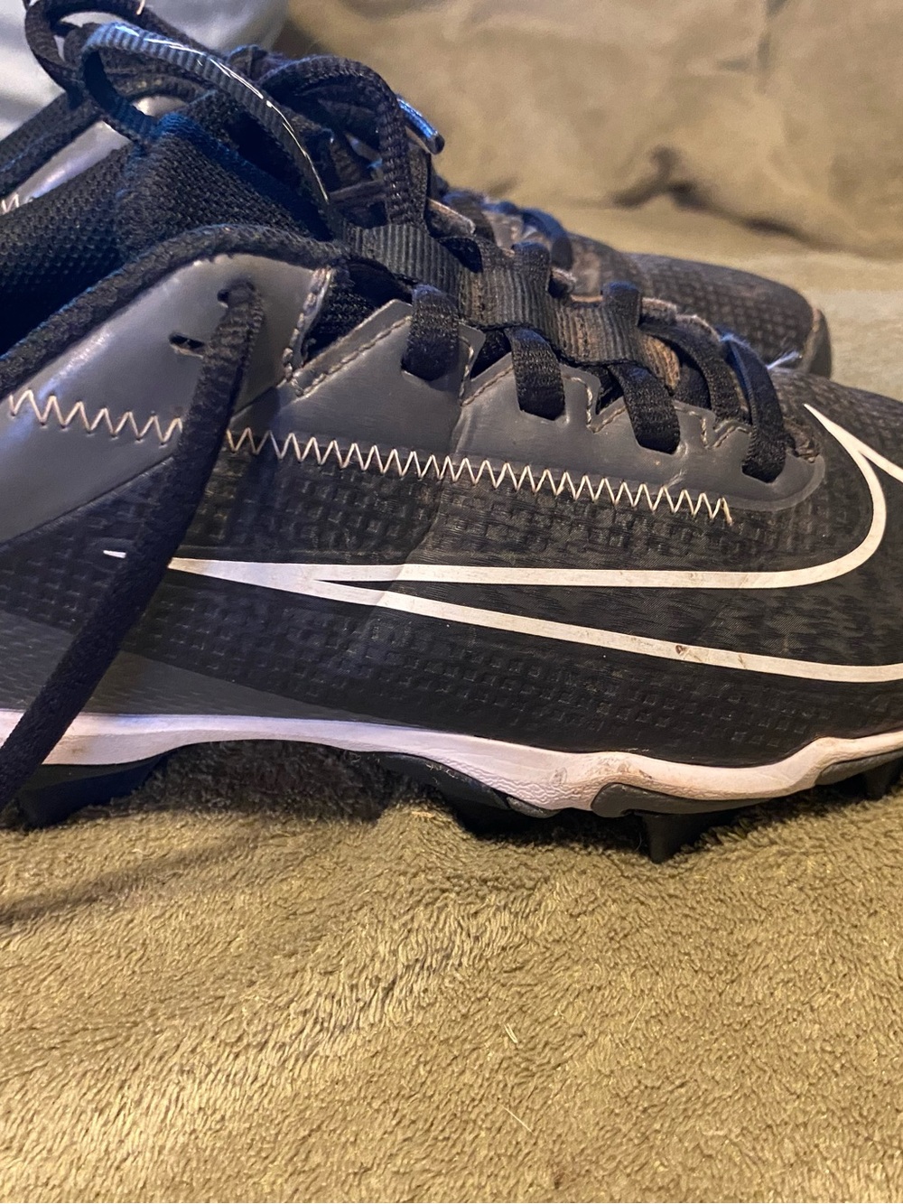 Nike Black and White football Cleats